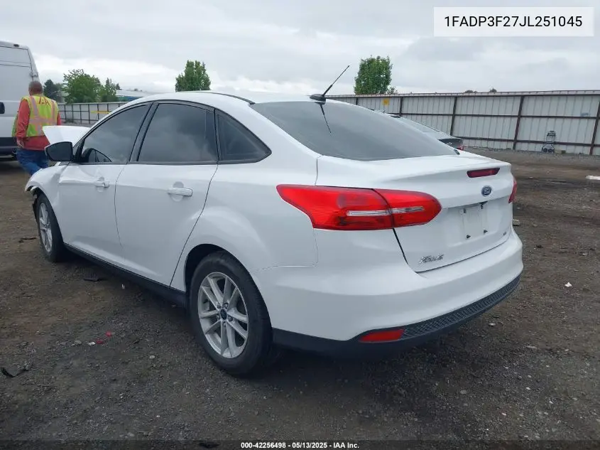 2018 Ford Focus Se VIN: 1FADP3F27JL251045 Lot: 42256498
