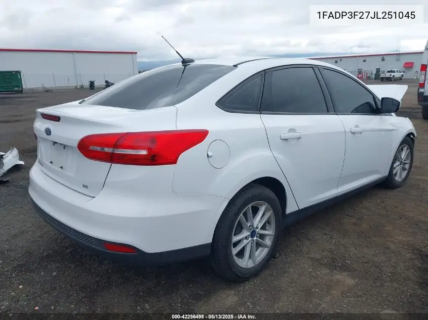 2018 Ford Focus Se VIN: 1FADP3F27JL251045 Lot: 42256498