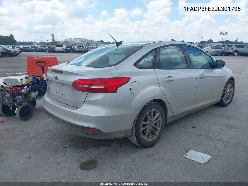 2018 Ford Focus Se VIN: 1FADP3FE2JL301795 Lot: 42258758