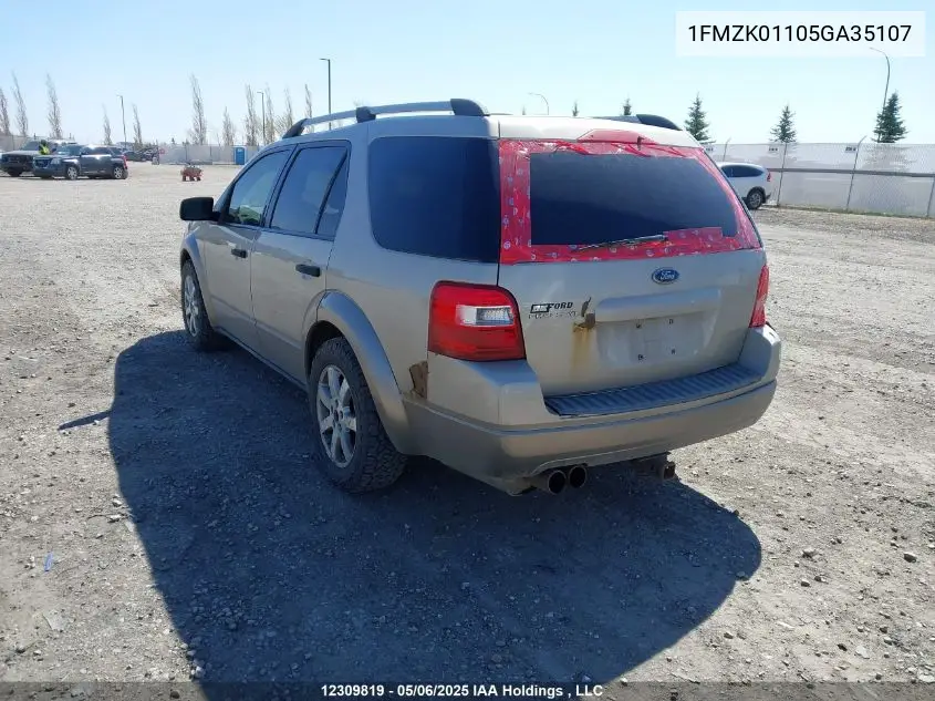 2005 Ford Freestyle Se VIN: 1FMZK01105GA35107 Lot: 12309819