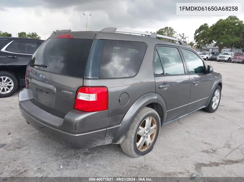 2005 Ford Freestyle Limited VIN: 1FMDK06165GA68258 Lot: 40071521