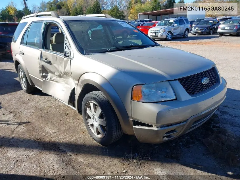 2005 Ford Freestyle Se VIN: 1FM2K01165GA80245 Lot: 40909157