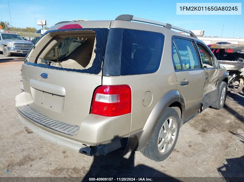 2005 Ford Freestyle Se VIN: 1FM2K01165GA80245 Lot: 40909157