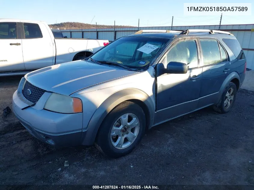 2005 Ford Freestyle Sel VIN: 1FMZK05185GA57589 Lot: 41287524