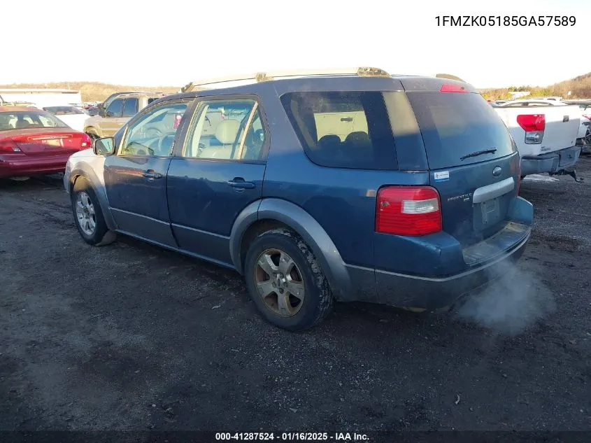 2005 Ford Freestyle Sel VIN: 1FMZK05185GA57589 Lot: 41287524
