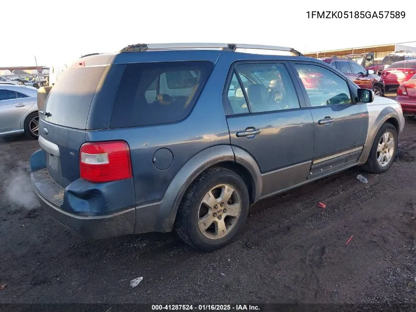 2005 Ford Freestyle Sel VIN: 1FMZK05185GA57589 Lot: 41287524