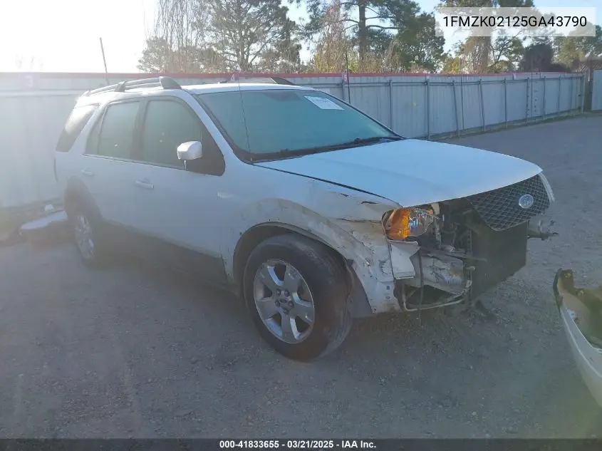 2005 Ford Freestyle Sel VIN: 1FMZK02125GA43790 Lot: 41833655