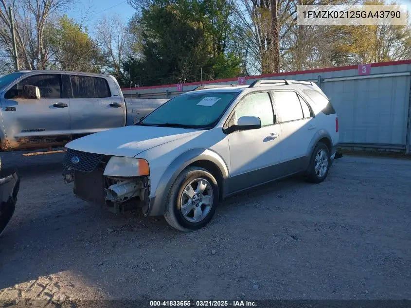 2005 Ford Freestyle Sel VIN: 1FMZK02125GA43790 Lot: 41833655