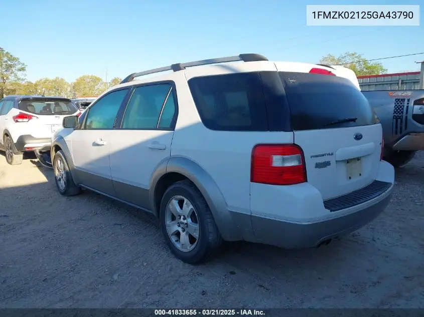 2005 Ford Freestyle Sel VIN: 1FMZK02125GA43790 Lot: 41833655