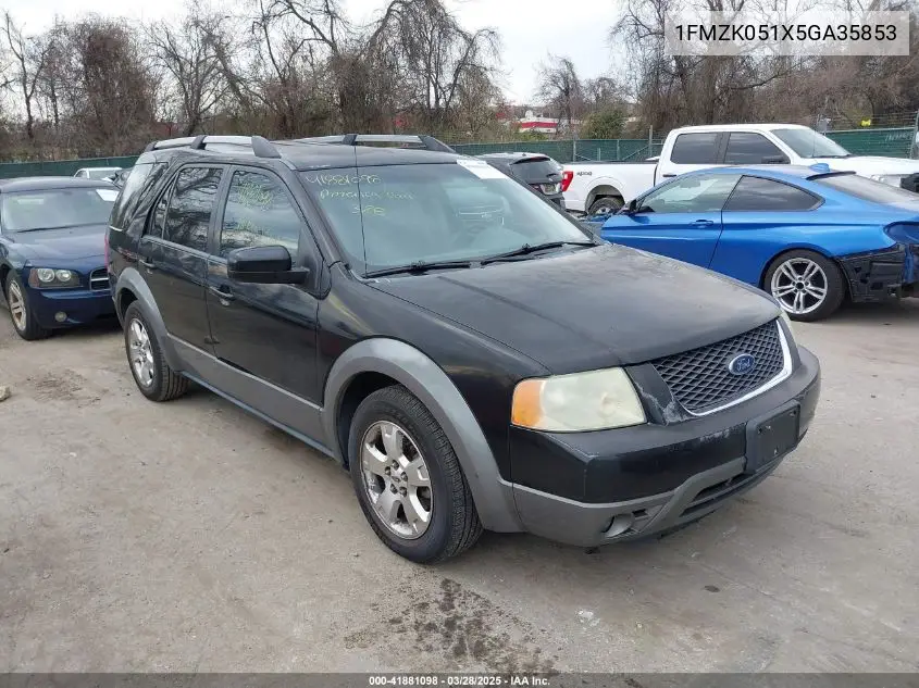 2005 Ford Freestyle Sel VIN: 1FMZK051X5GA35853 Lot: 41881098