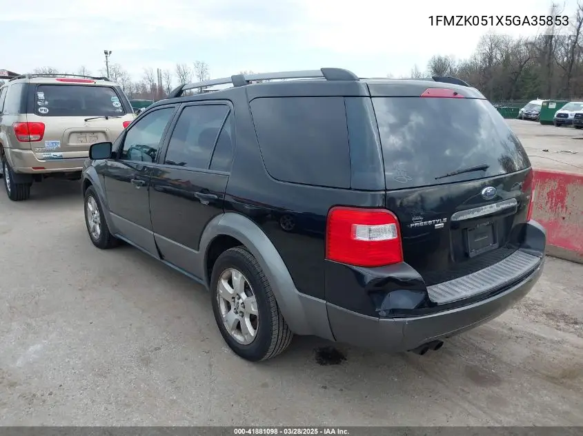 2005 Ford Freestyle Sel VIN: 1FMZK051X5GA35853 Lot: 41881098