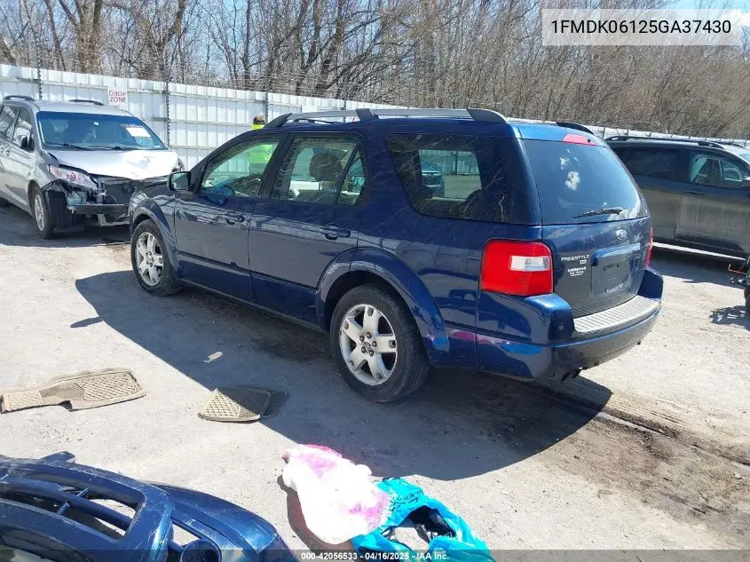 2005 Ford Freestyle Limited VIN: 1FMDK06125GA37430 Lot: 42056533