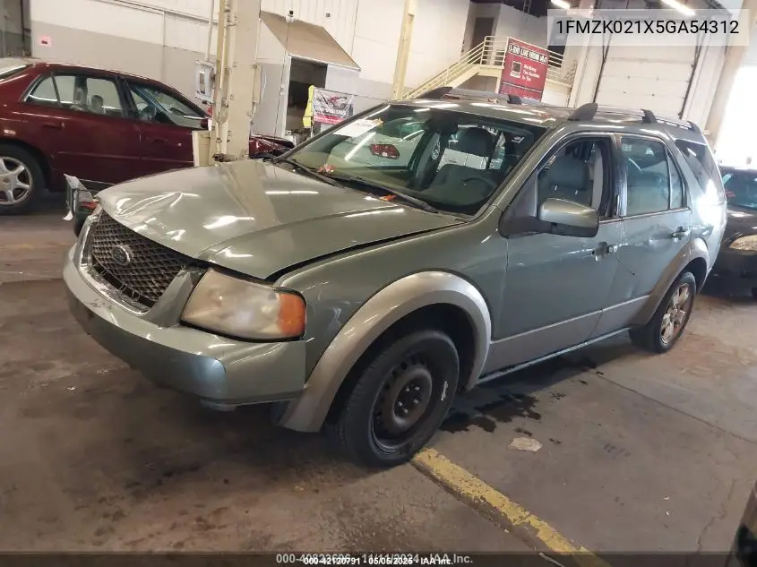 2005 Ford Freestyle Sel VIN: 1FMZK021X5GA54312 Lot: 42120791