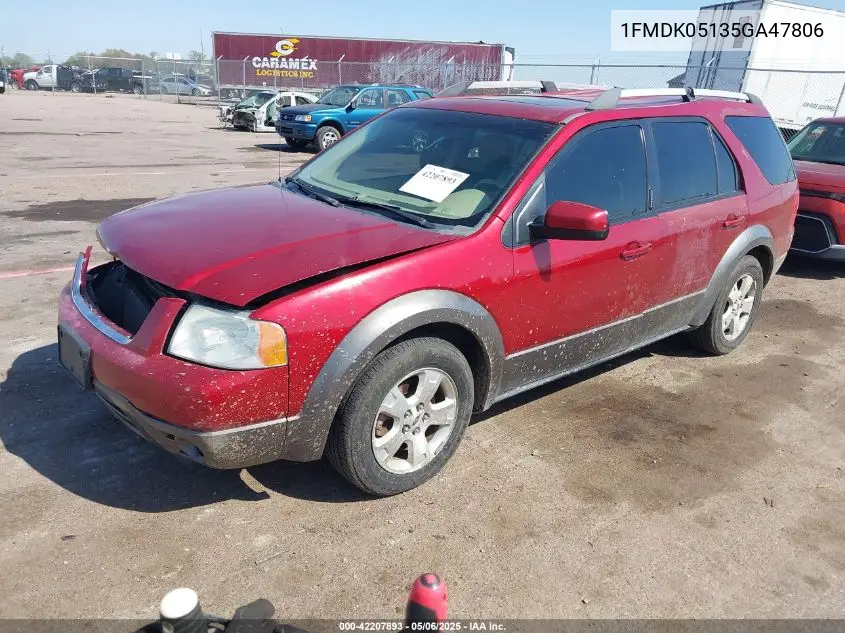 2005 Ford Freestyle Sel VIN: 1FMDK05135GA47806 Lot: 42207893