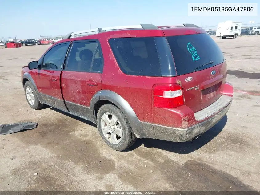 2005 Ford Freestyle Sel VIN: 1FMDK05135GA47806 Lot: 42207893