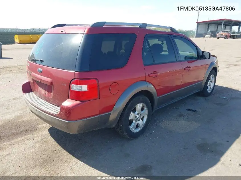 2005 Ford Freestyle Sel VIN: 1FMDK05135GA47806 Lot: 42207893