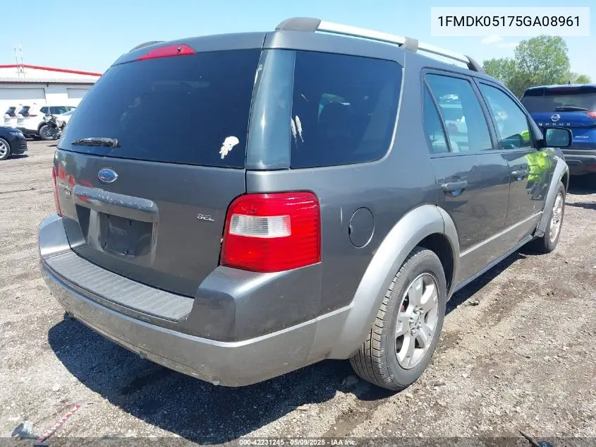 2005 Ford Freestyle Sel VIN: 1FMDK05175GA08961 Lot: 42231245
