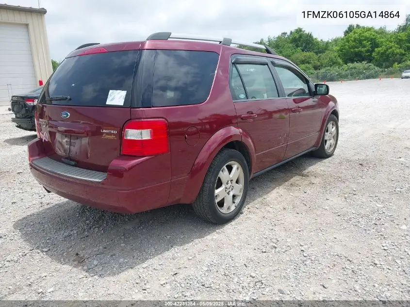 2005 Ford Freestyle Limited VIN: 1FMZK06105GA14864 Lot: 42231384