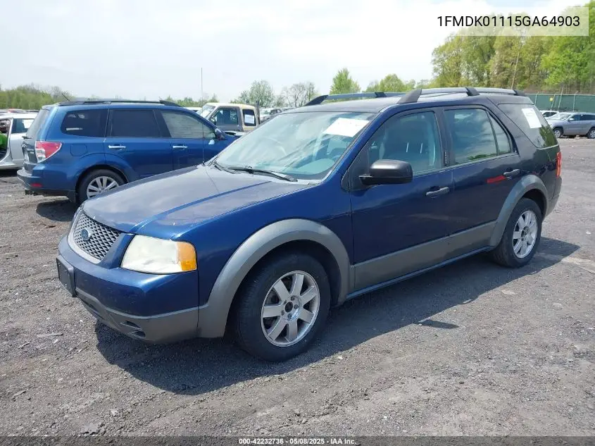 2005 Ford Freestyle Se VIN: 1FMDK01115GA64903 Lot: 42232736