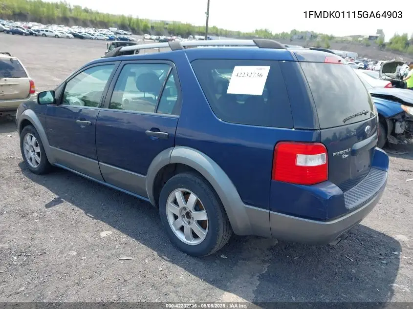 2005 Ford Freestyle Se VIN: 1FMDK01115GA64903 Lot: 42232736