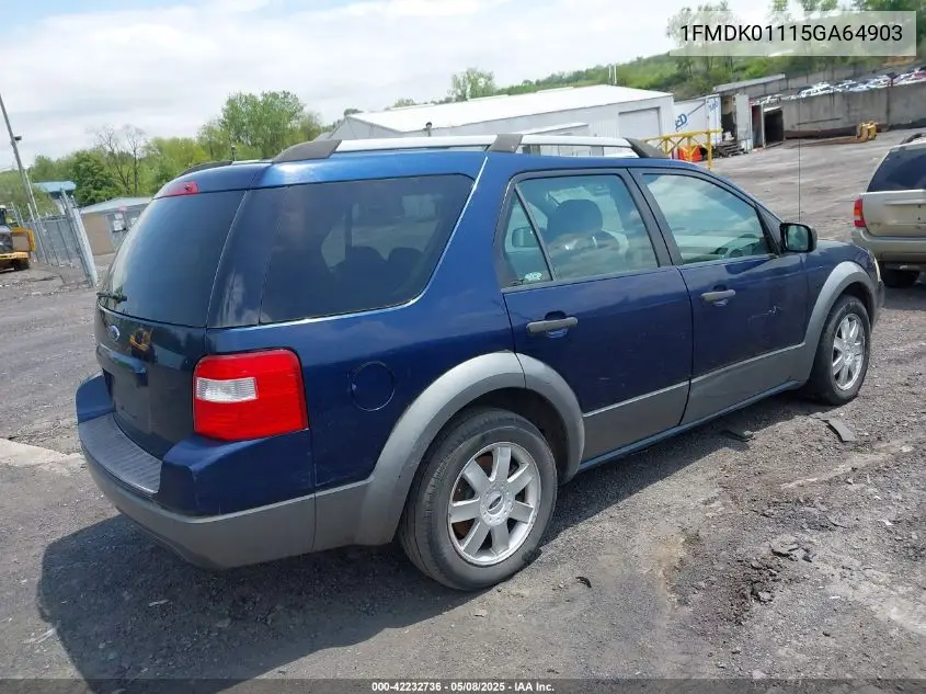 2005 Ford Freestyle Se VIN: 1FMDK01115GA64903 Lot: 42232736