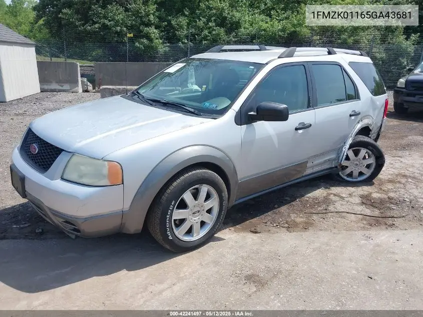 2005 Ford Freestyle Se VIN: 1FMZK01165GA43681 Lot: 42241497
