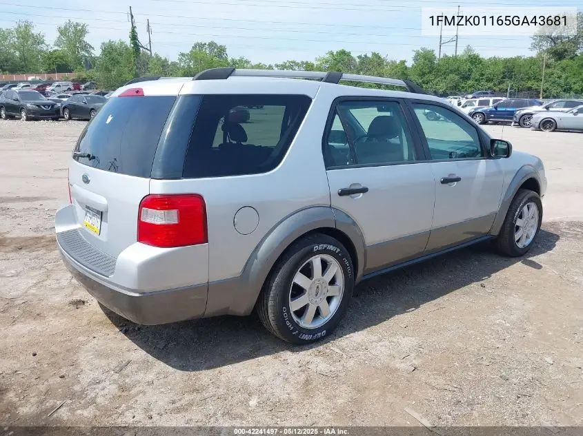 2005 Ford Freestyle Se VIN: 1FMZK01165GA43681 Lot: 42241497