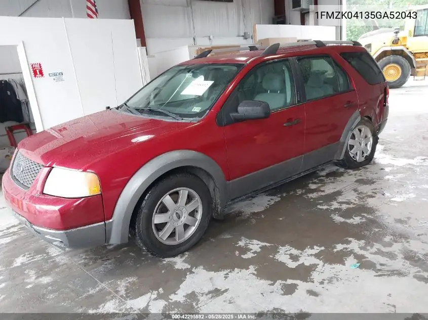 2005 Ford Freestyle Se VIN: 1FMZK04135GA52043 Lot: 42295592