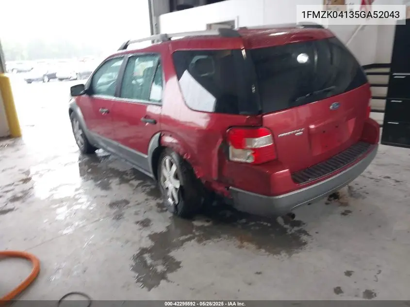 2005 Ford Freestyle Se VIN: 1FMZK04135GA52043 Lot: 42295592