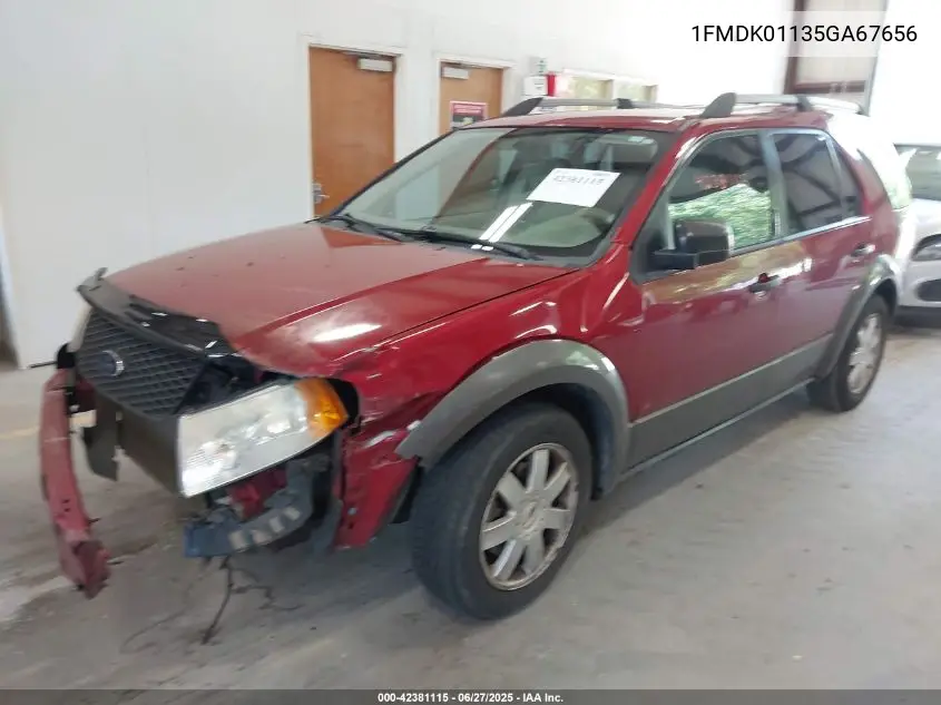 2005 Ford Freestyle Se VIN: 1FMDK01135GA67656 Lot: 42381115