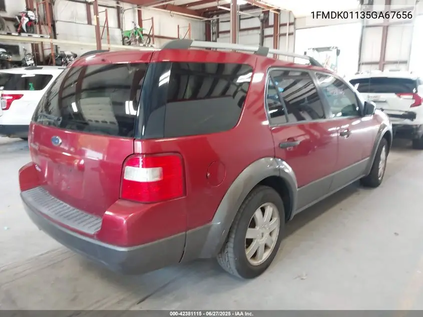 2005 Ford Freestyle Se VIN: 1FMDK01135GA67656 Lot: 42381115