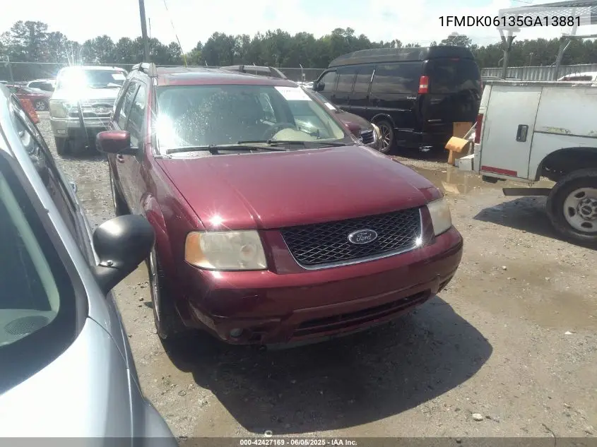 2005 Ford Freestyle Limited VIN: 1FMDK06135GA13881 Lot: 42427169