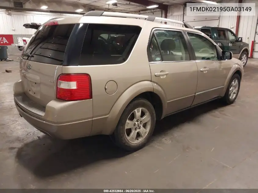 2005 Ford Freestyle Sel VIN: 1FMDK02195GA03149 Lot: 42532664