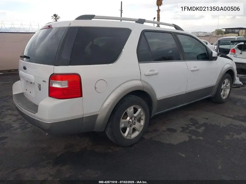 2005 Ford Freestyle Sel VIN: 1FMDK02135GA00506 Lot: 42571510