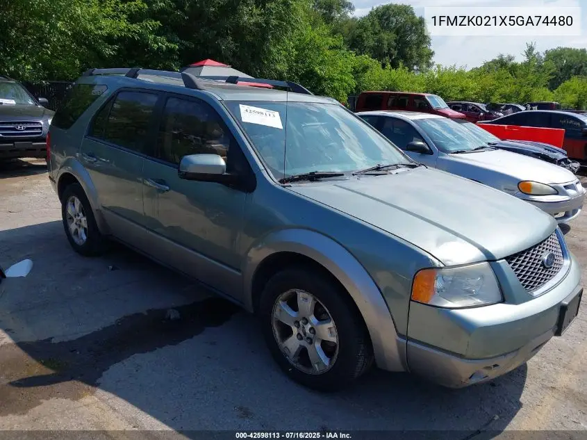 2005 Ford Freestyle Sel VIN: 1FMZK021X5GA74480 Lot: 42598113