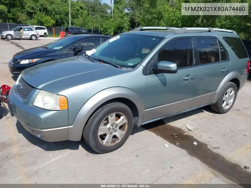 2005 Ford Freestyle Sel VIN: 1FMZK021X5GA74480 Lot: 42598113