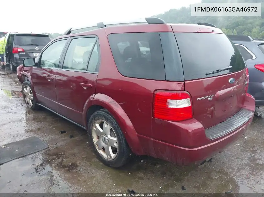 2005 Ford Freestyle Limited VIN: 1FMDK06165GA46972 Lot: 42668179