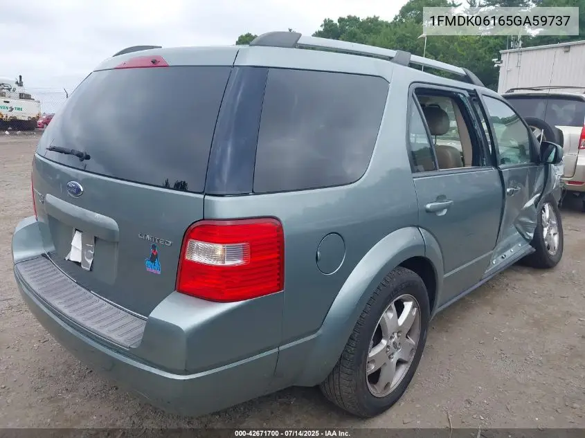 2005 Ford Freestyle Limited VIN: 1FMDK06165GA59737 Lot: 42671700