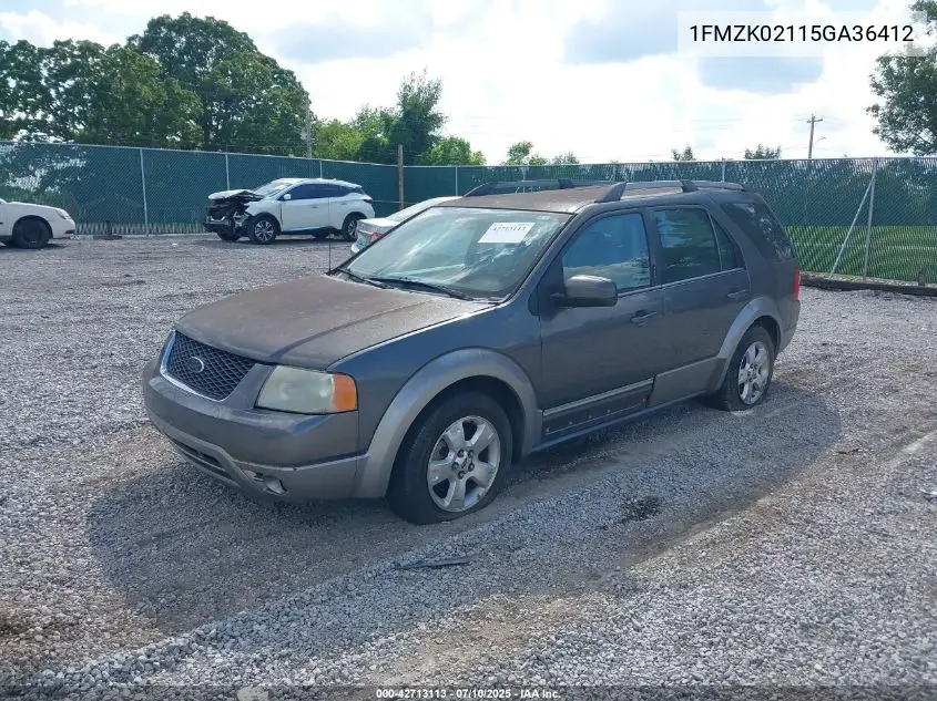 2005 Ford Freestyle Sel VIN: 1FMZK02115GA36412 Lot: 42713113