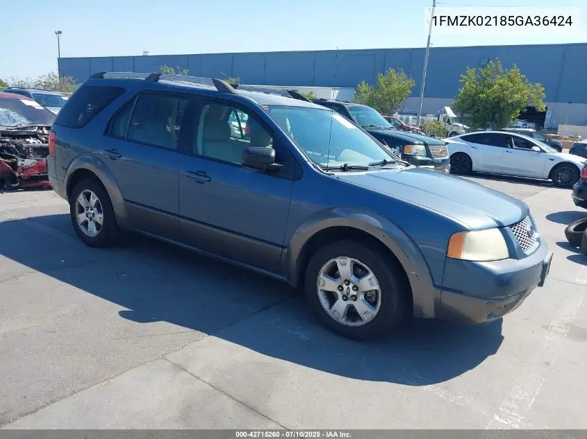 2005 Ford Freestyle Sel VIN: 1FMZK02185GA36424 Lot: 42715260