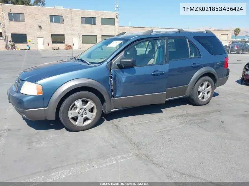 2005 Ford Freestyle Sel VIN: 1FMZK02185GA36424 Lot: 42715260