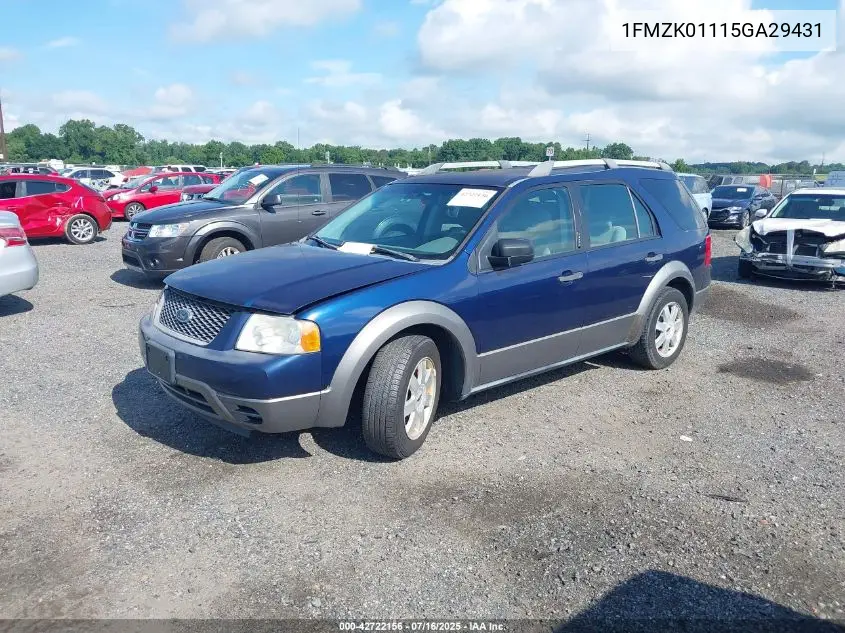 2005 Ford Freestyle Se VIN: 1FMZK01115GA29431 Lot: 42722156
