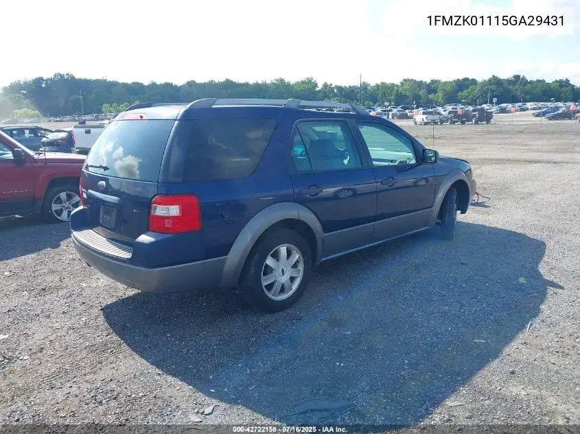 2005 Ford Freestyle Se VIN: 1FMZK01115GA29431 Lot: 42722156