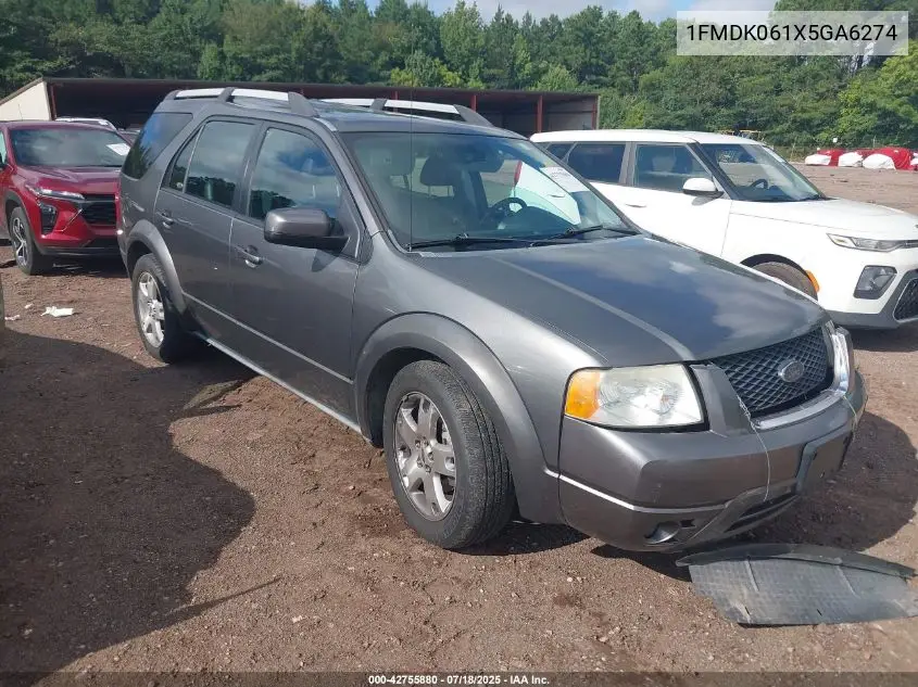 2005 Ford Freestyle Limited VIN: 1FMDK061X5GA6274 Lot: 42755880