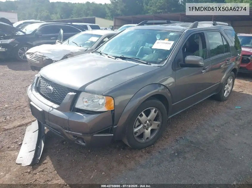 2005 Ford Freestyle Limited VIN: 1FMDK061X5GA6274 Lot: 42755880