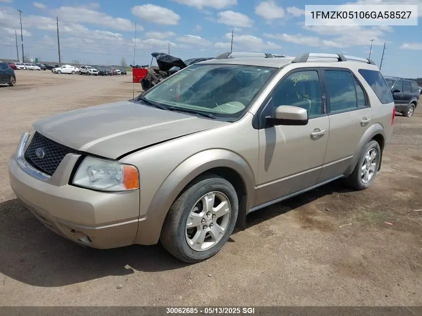 2006 Ford Freestyle Sel VIN: 1FMZK05106GA58527 Lot: 30062685