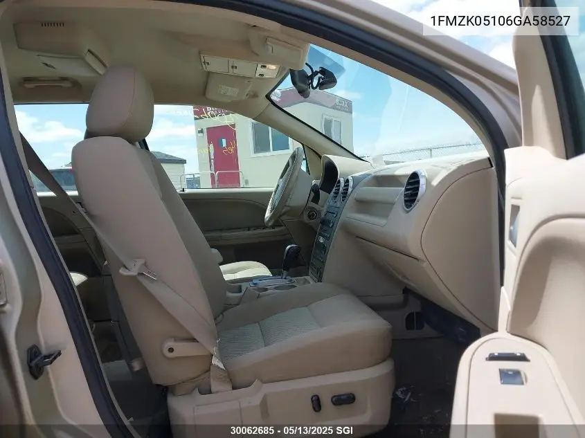 2006 Ford Freestyle Sel VIN: 1FMZK05106GA58527 Lot: 30062685