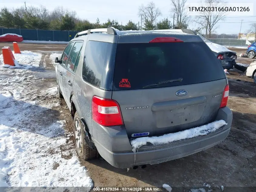 2006 Ford Freestyle Limited VIN: 1FMZK03166GA01266 Lot: 41579284
