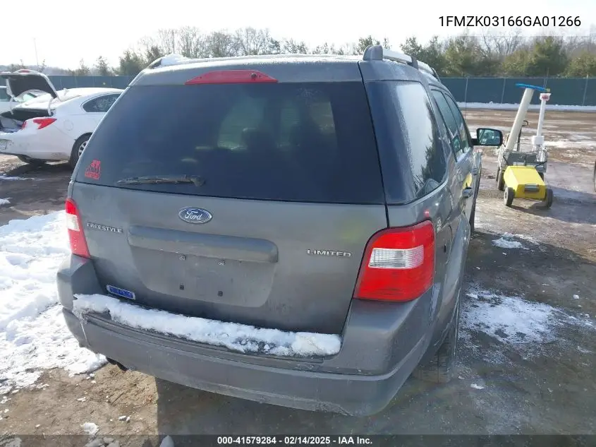 2006 Ford Freestyle Limited VIN: 1FMZK03166GA01266 Lot: 41579284