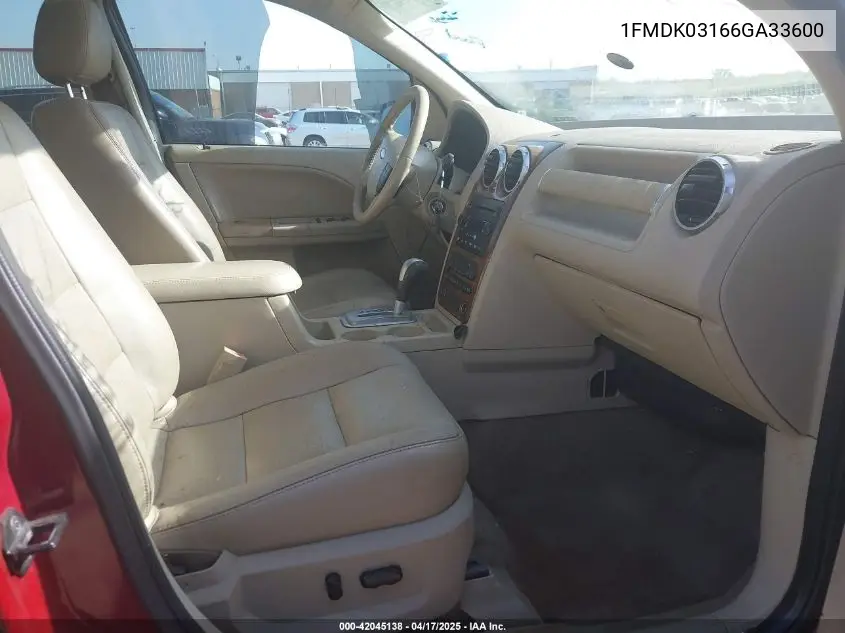 2006 Ford Freestyle Limited VIN: 1FMDK03166GA33600 Lot: 42045138
